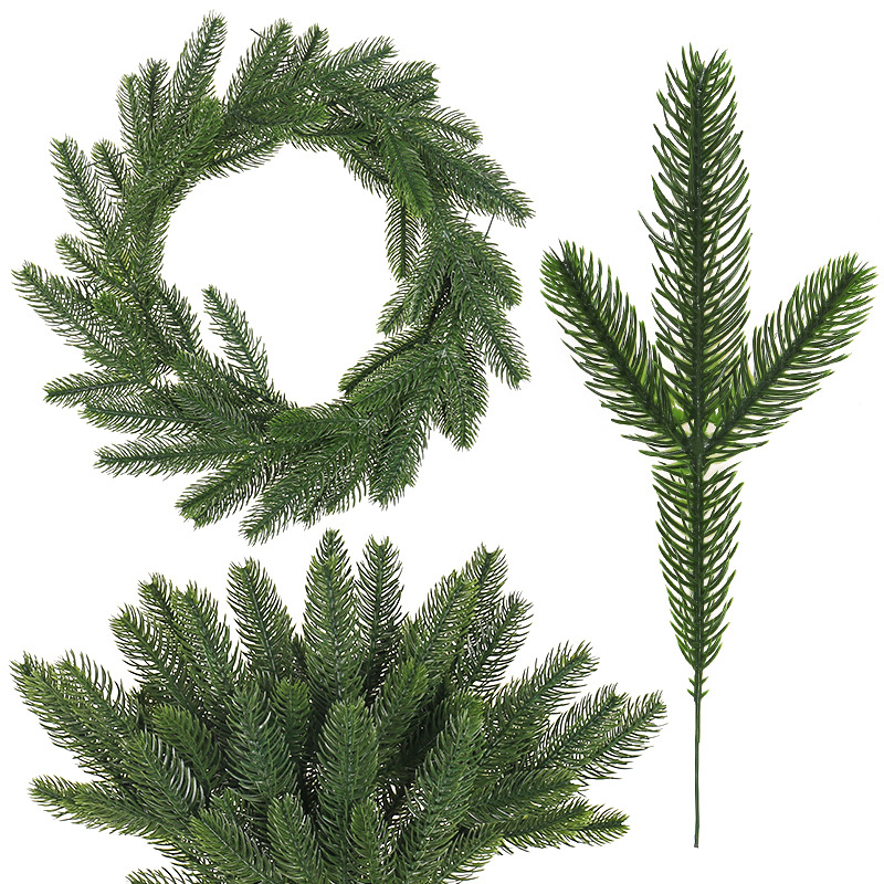 Christmas Wreath Fake - Galhos de Pinheiro Artificiais, Agulhas de
