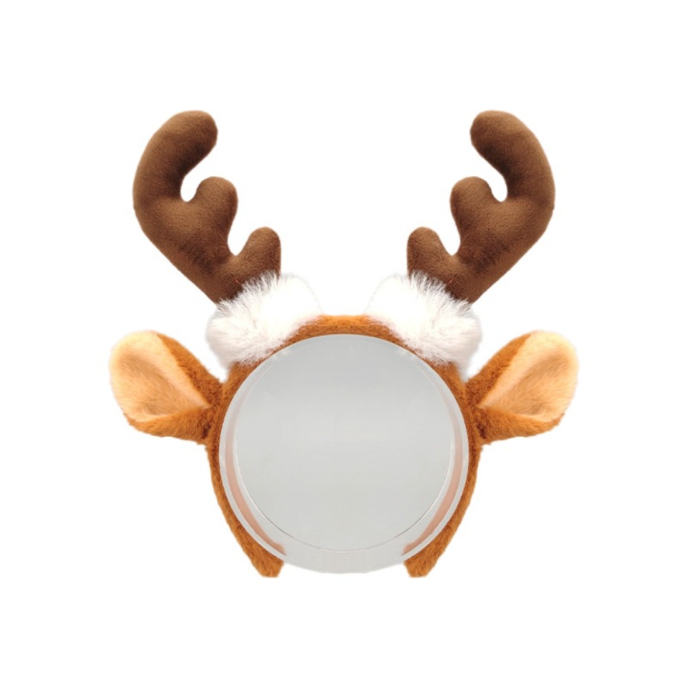 Reindeer Antlers Headband - Tiara de Pelúcia Realista com Chifres