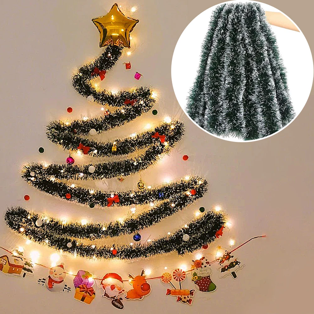 Tinsel Garland Decoration - 1/3/5PCS 2M Fita de Guirlanda Metálica