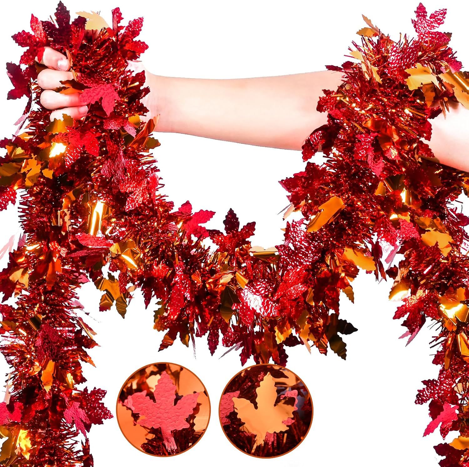 Tinsel Garland Decoration - Guirlanda de Tinsel de Outono para