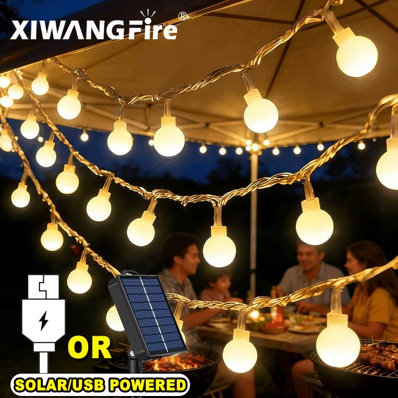 Luzes de Cordão Solares/USB/Ba - Christmas Lights Outdoor avaliação e preço