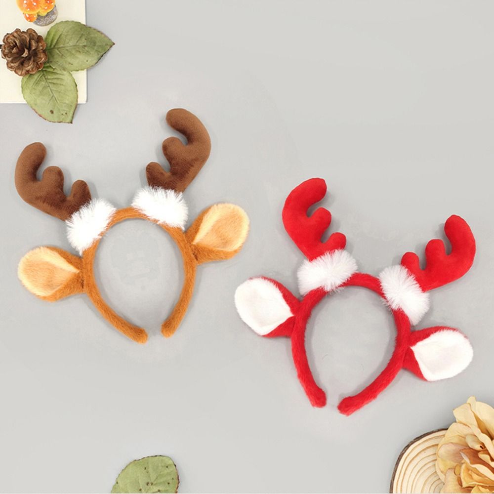 Tiara de Pelúcia com Chifres d - Reindeer Antlers Headband avaliação e preço