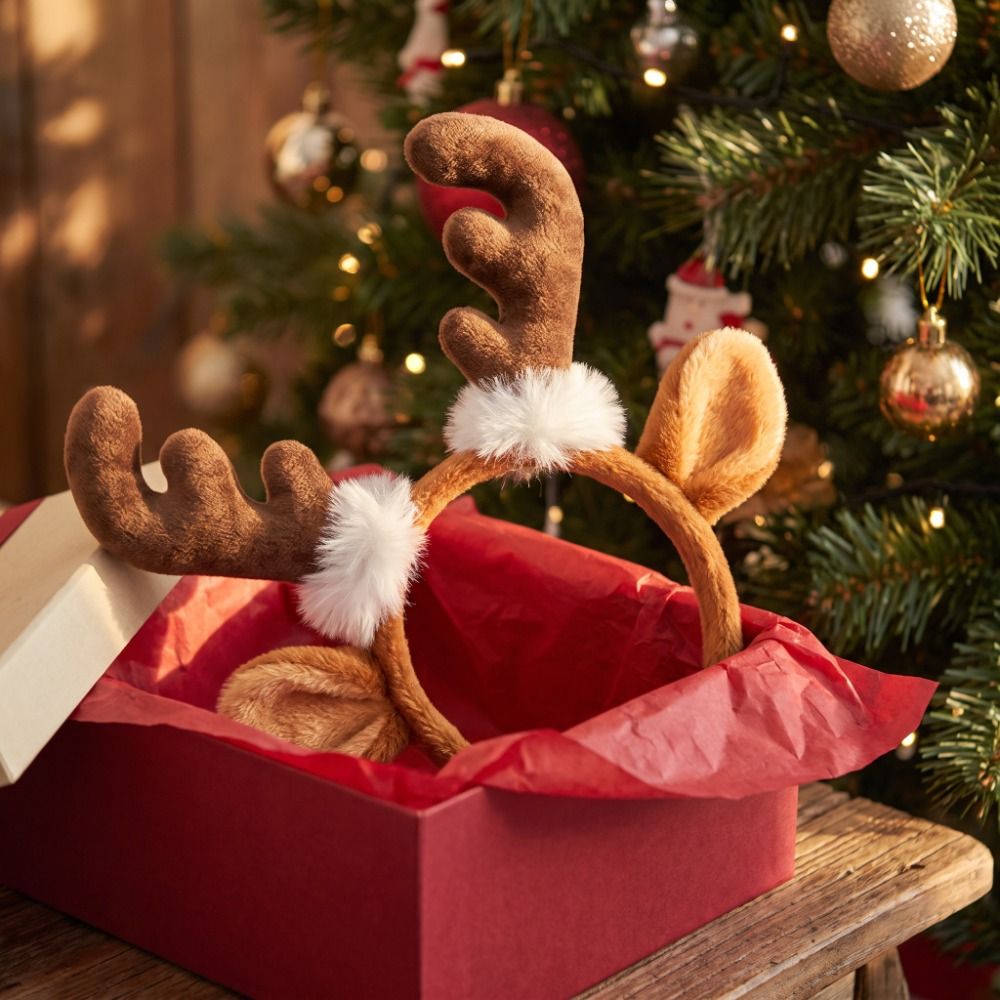 Tiara de Pelúcia com Chifres d - Reindeer Antlers Headband avaliação e preço