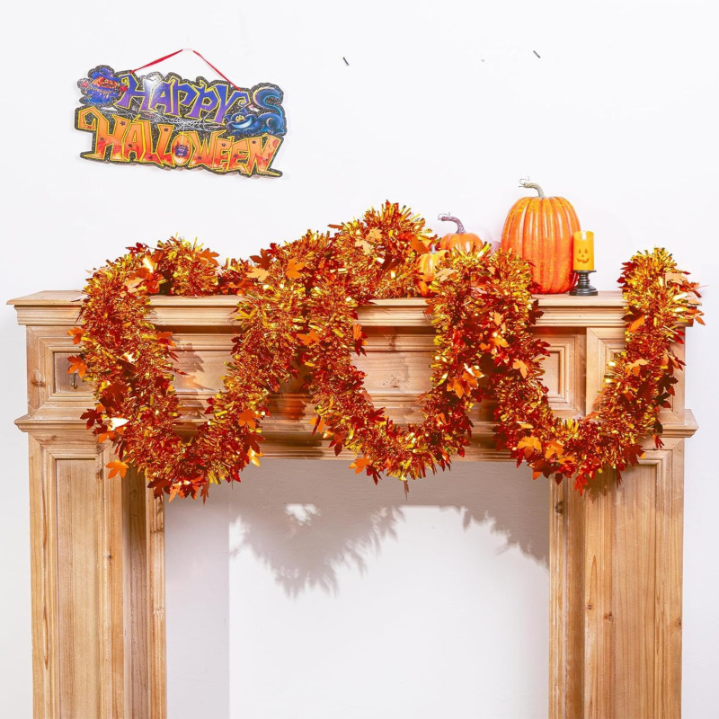 2 Peças Guirlanda de Folha de  - Tinsel Garland Decoration avaliação e preço