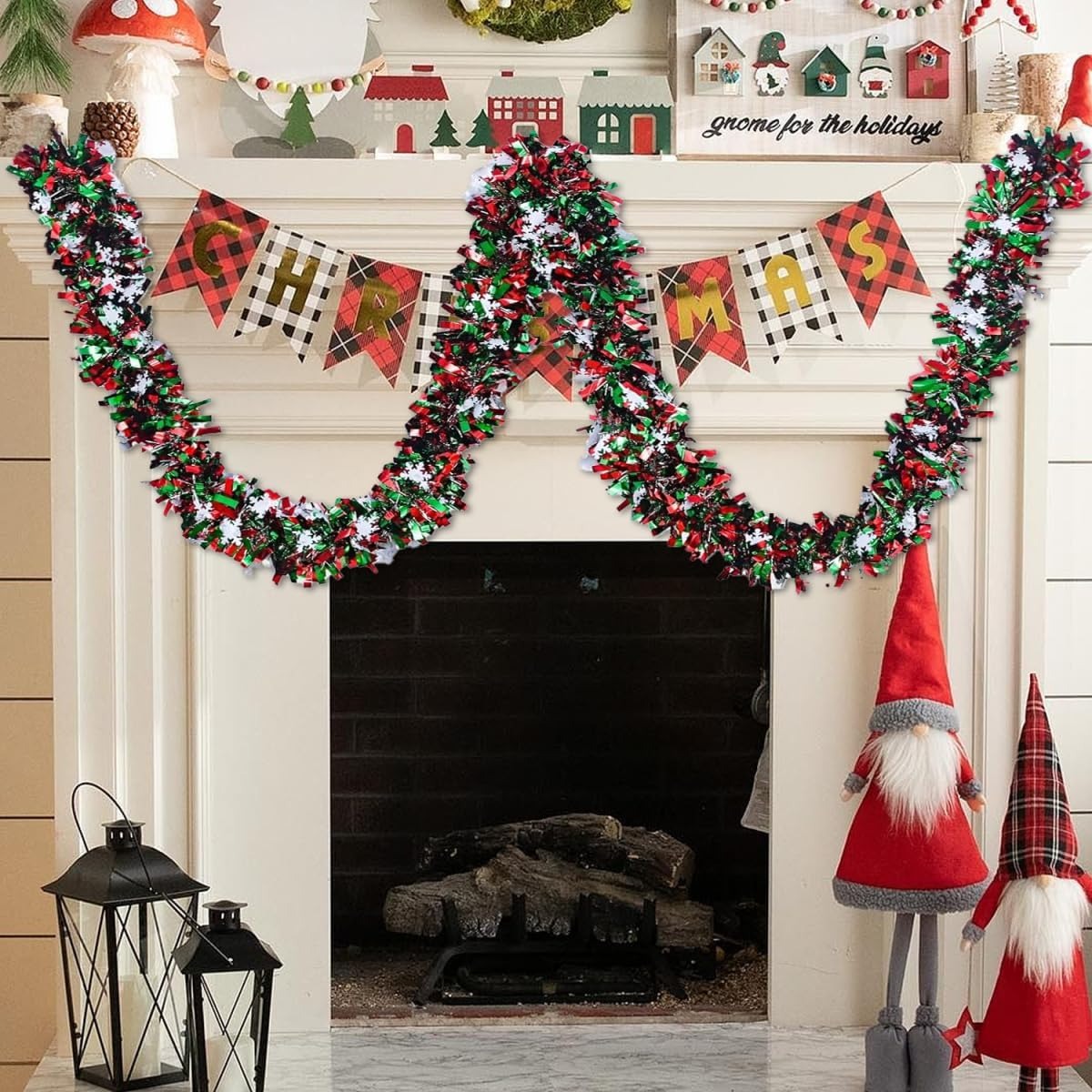 Guirlanda Metálica Verde e Ver - Tinsel Garland Decoration avaliação e preço