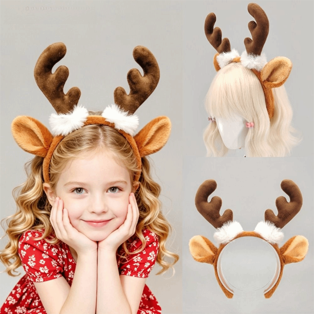 Tiara de Pelúcia Realista com  - Reindeer Antlers Headband avaliação e preço