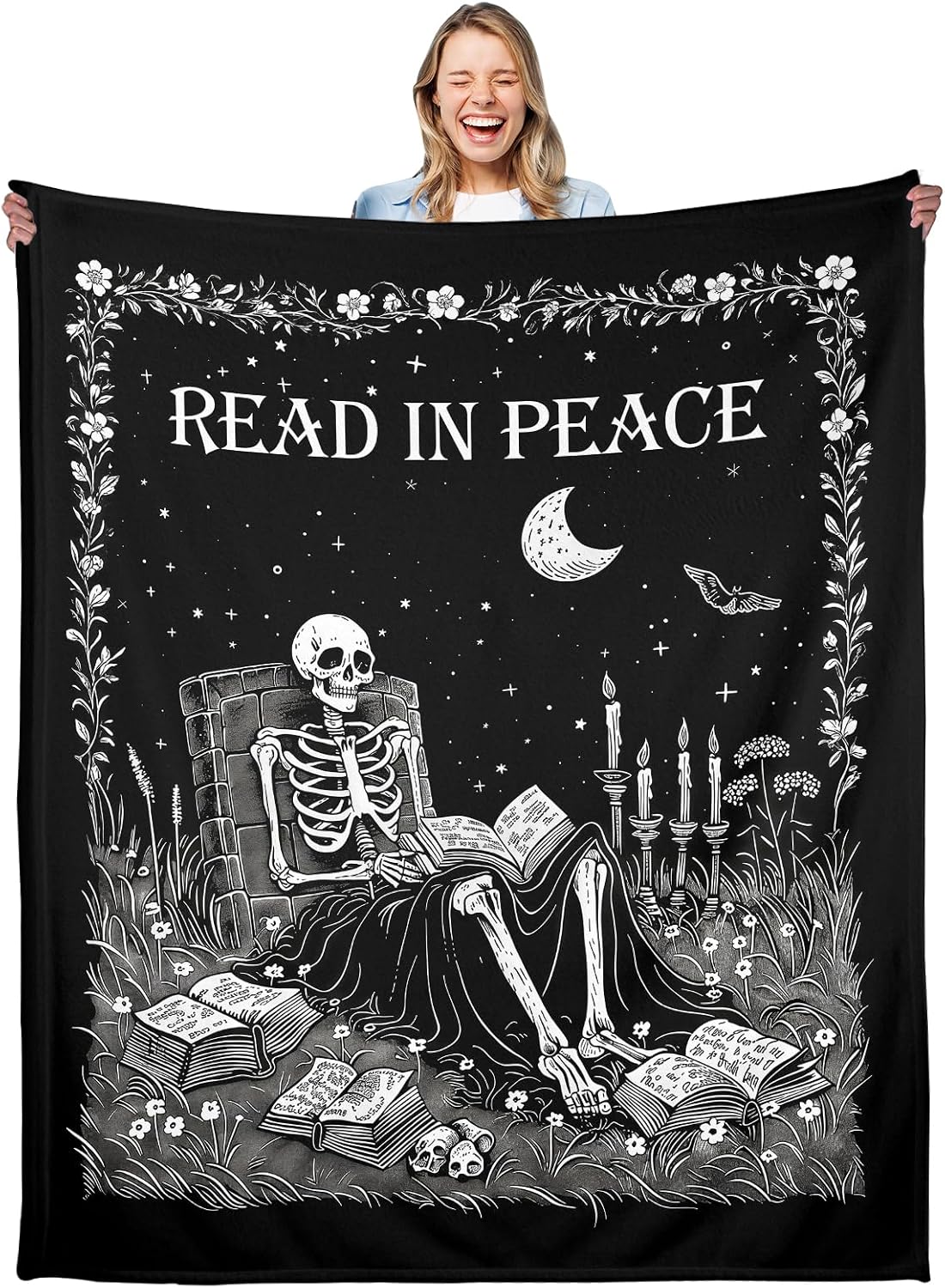 Manta de Leitura com Fantasmas - Christmas Throw Blanket avaliação e preço