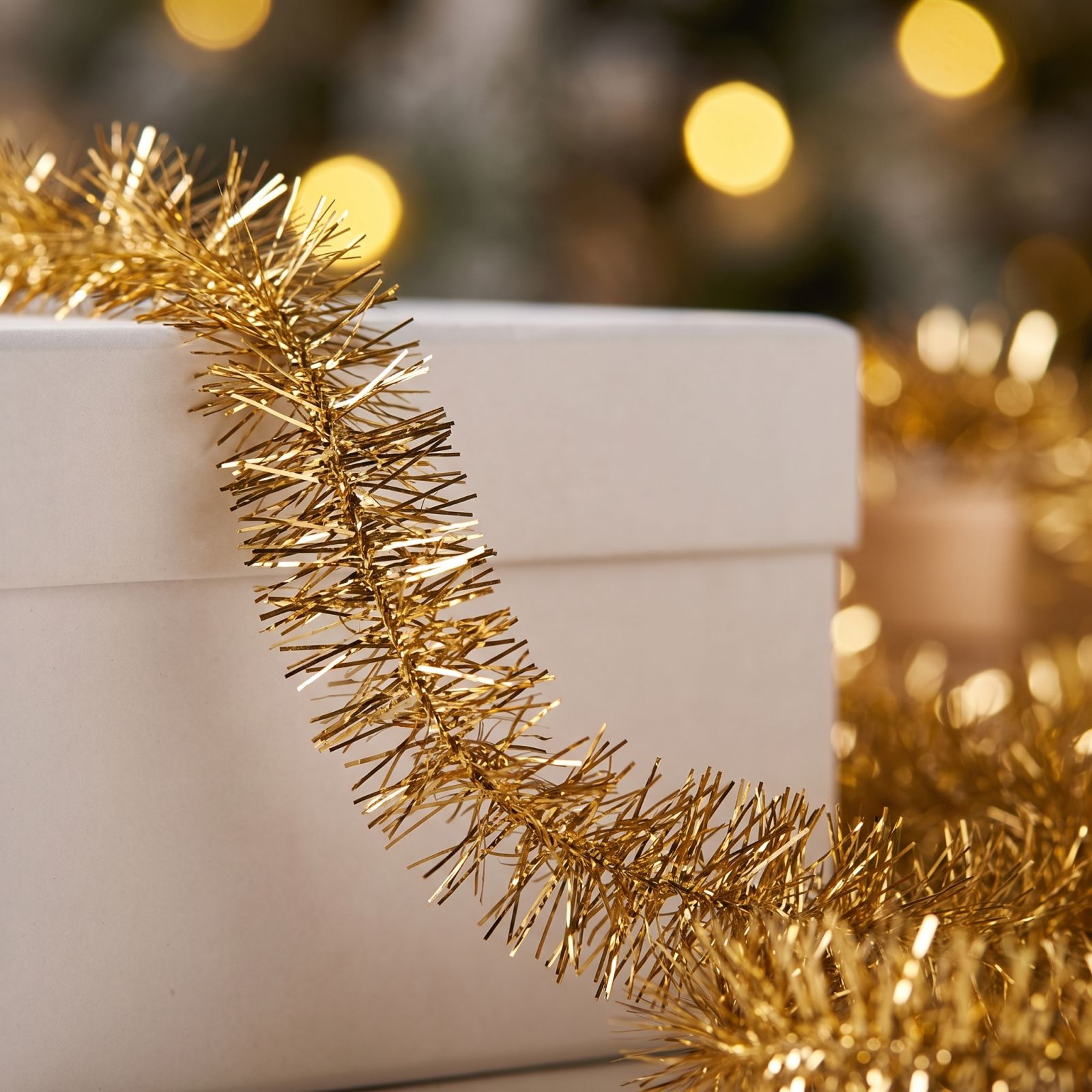 Guirlanda de Plástico com Fios - Tinsel Garland Decoration avaliação e preço