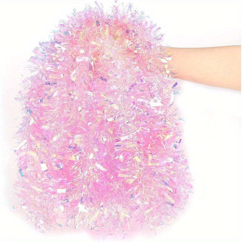 Guirlanda de Natal Rosa de 13  - Tinsel Garland Decoration avaliação e preço