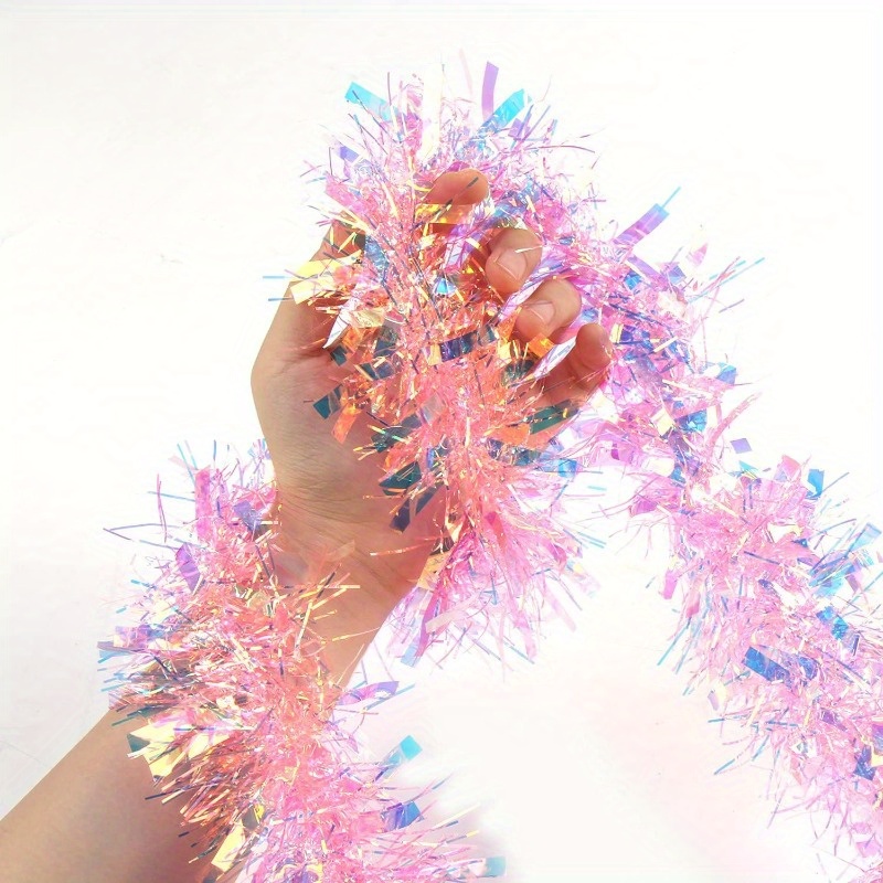 Guirlanda de Natal Rosa de 13  - Tinsel Garland Decoration avaliação e preço