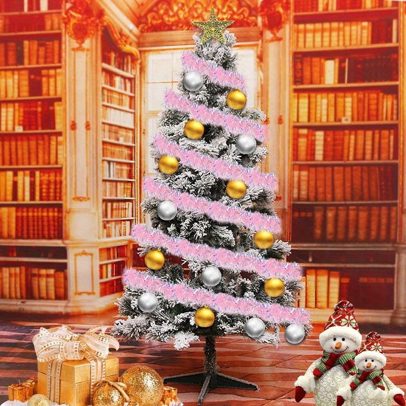 Guirlanda de Natal Rosa de 13  - Tinsel Garland Decoration avaliação e preço