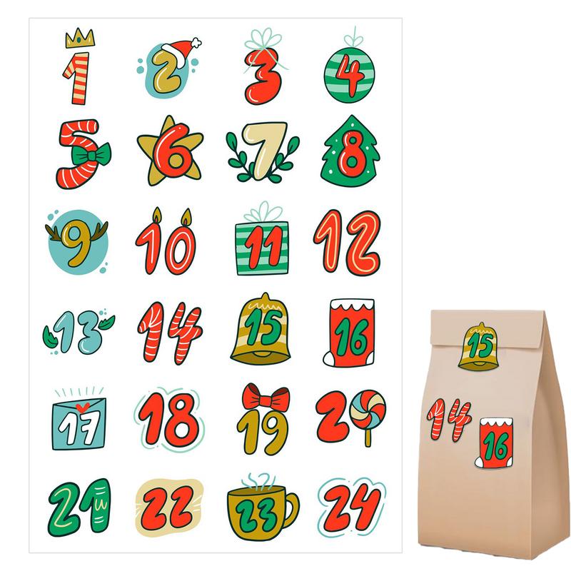Feliz natal adesivos calendári - Advent Calendar Gift avaliação e preço